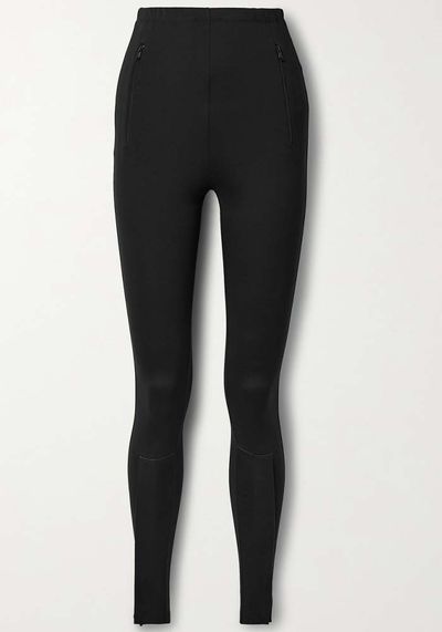 Zip Detailed Stretch-Ponte Leggings from Wardrobe. NYC