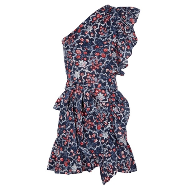Teller Printed One-Shoulder Linen Dress from Isabel Marant Étoile
