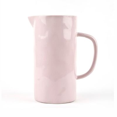 Large Pale Pink Ceramic Jug from Trouva