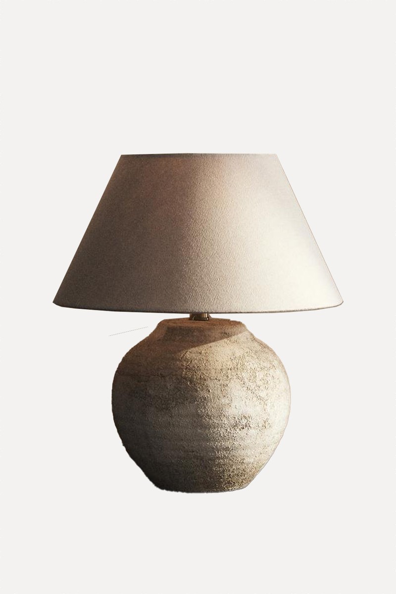 Aged Ceramic Table Lamp from Zara