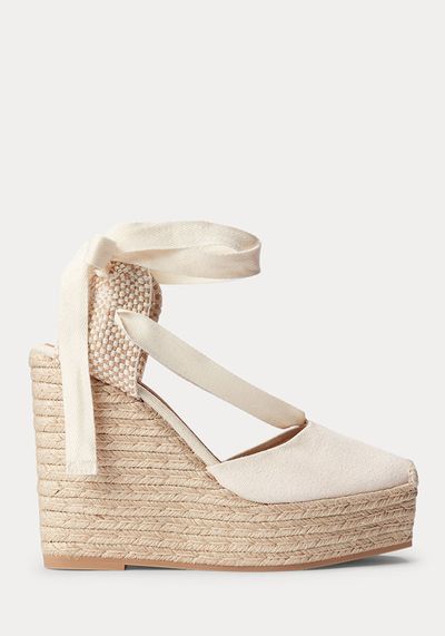 Canvas Wedge Tie Espadrill