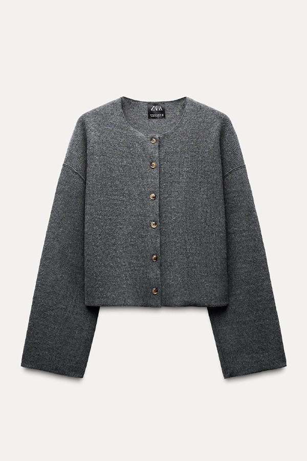 Soft Ribbed Cardigan from Zara