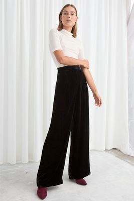 High Waisted Velvet Trousers from & Other Stories