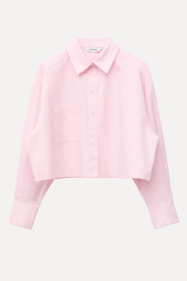 Cropped Oversized Cotton Shirt from & Other Stories