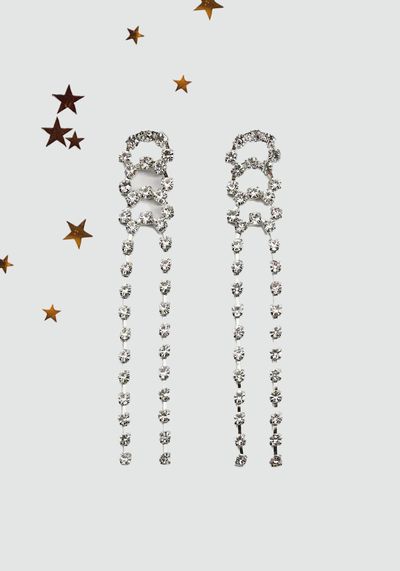 Rhinestone Pendant Earrings