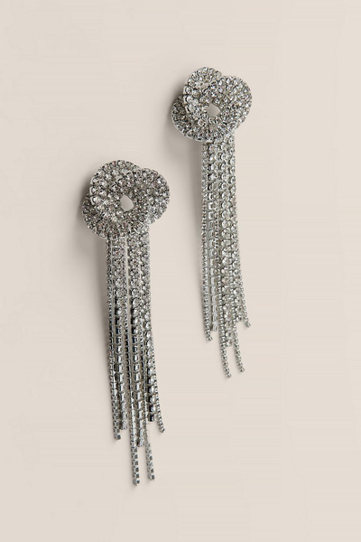 Big Knot Strass Earrings from NA-KD