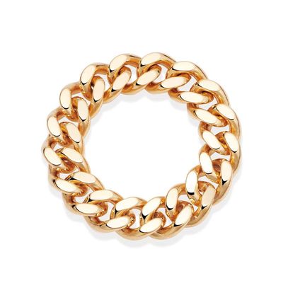 Estée Lalonde Chunky Curb Chain Ring 18ct Go from Daisy Jewellery 