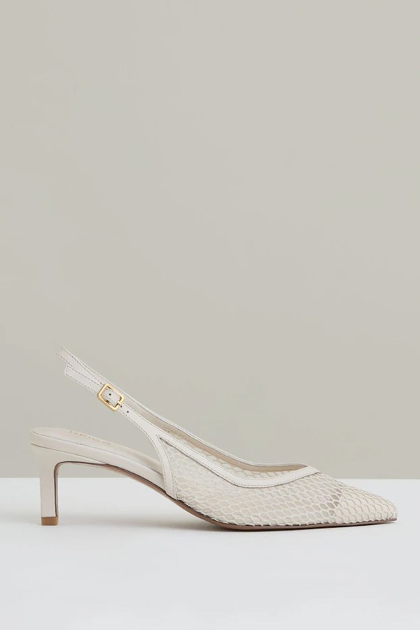 Sirena Mesh Slingback Heels from Reiss
