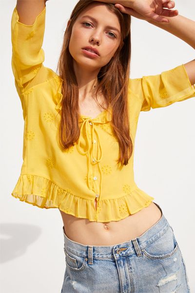 Cutout Embroidery Shirt from Zara