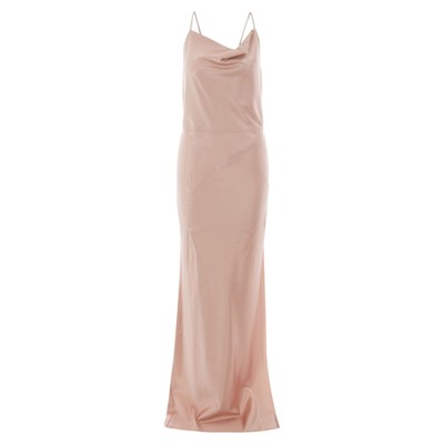 Pink High Shine Maxi Dress