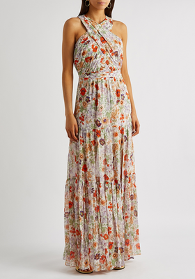 Florence Floral-Print Silk-Chiffon Maxi Dress from Veronica Beard