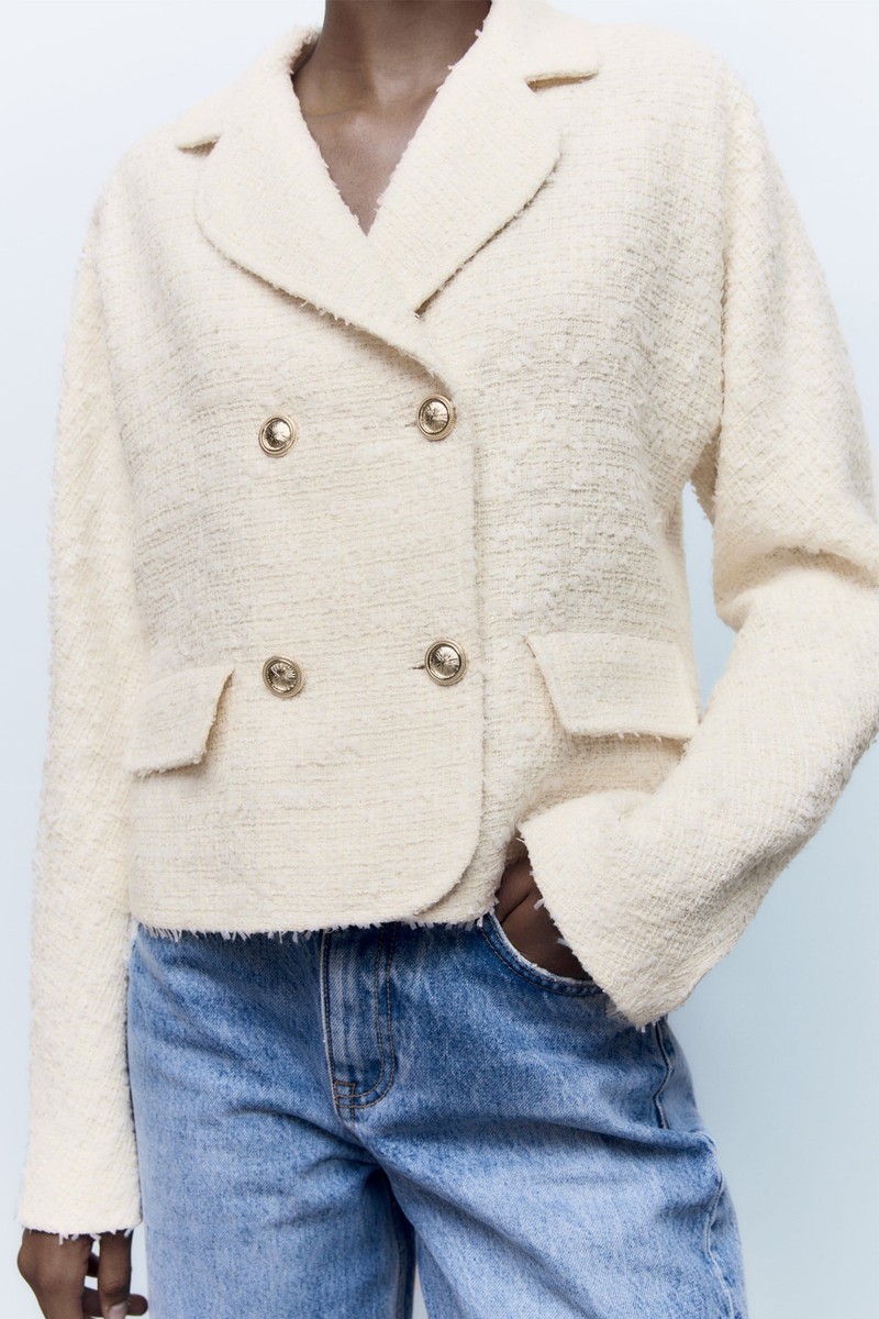 Textured Crop Blazer  from Zara