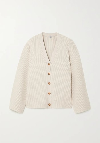 Ribbed Wool-Blend Cardigan from Totême 