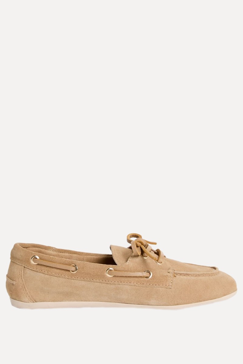 Suede Flat Boat Shoes