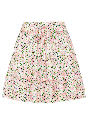 Vinita Floral-Print Tiered Mini Skirt from Alice + Olivia
