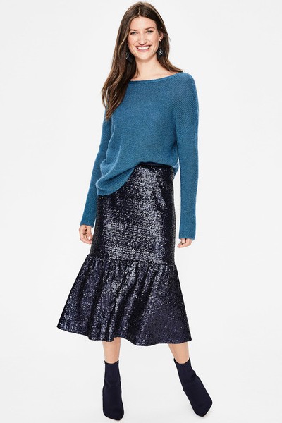 Sequin Midi Skirt