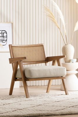  Abel Wooden Rattan Accent Chair from Next