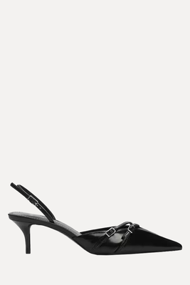 Slingback Heeled Shoes With Buckle from Mango
