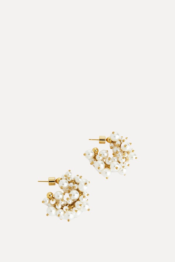 Gold-Plated Pearl Hoops from ARKET