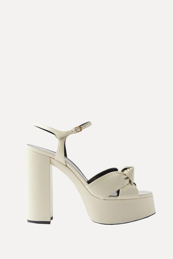 Bianca 120 Leather Platform Sandals from Saint Laurent