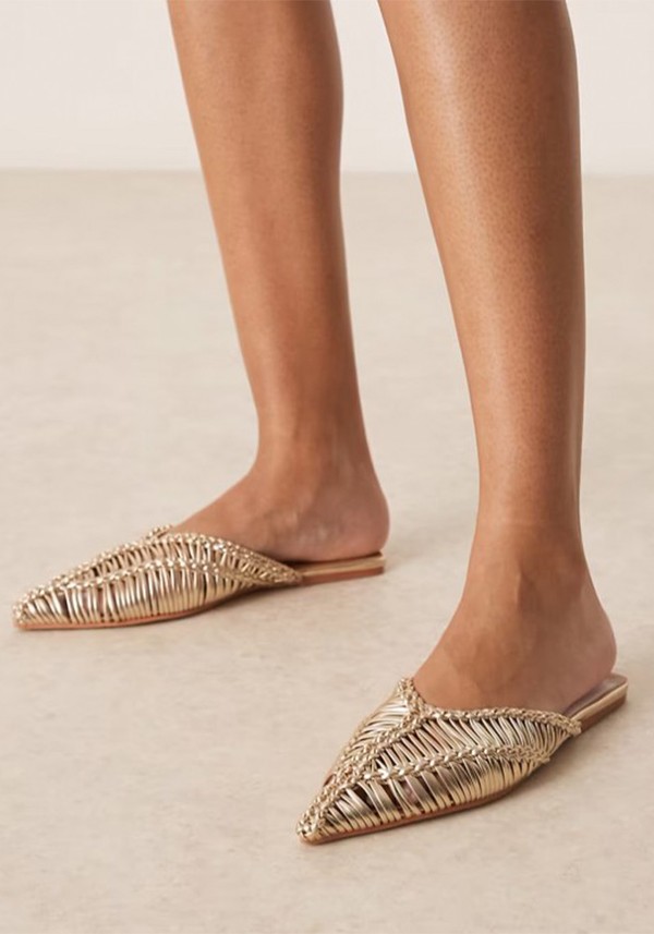 Levant Pointed Flat Mules