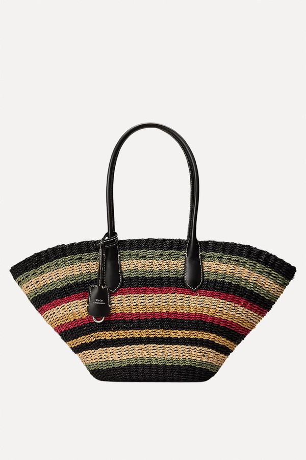 Bellport Raffia Basket Tote