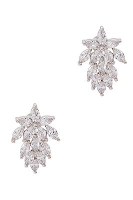 Monarch Crystal-Embellished Silver-Tone Earrings from Fallon