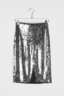 Sequinned Midi Skirt from Bershka