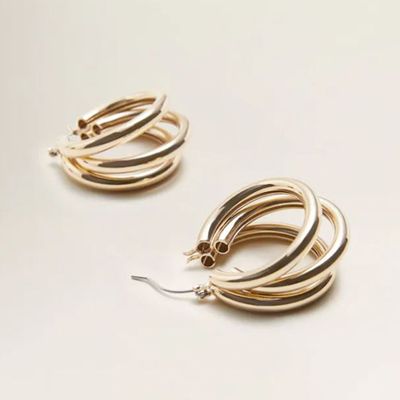 Metallic Hoop Earrings