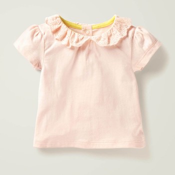 Broderie Collar T-Shirt 