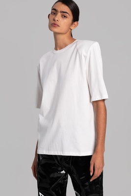 Carrington Padded Shoulder Tee from The Frankie Shop