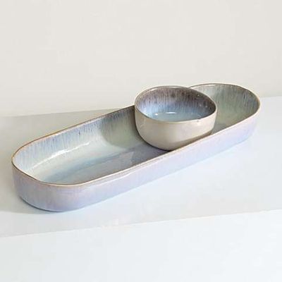Edo Ceramic Platter & Bowl Set