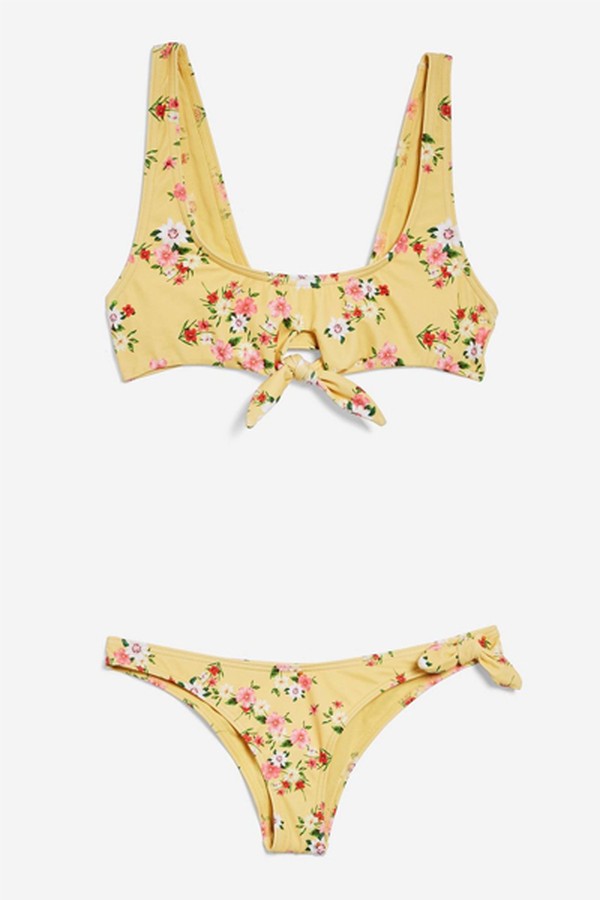 Floral Print Bikini Top from Topshop