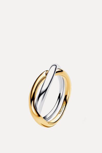 Two-Tone Entwined Bands Ring from Pandora