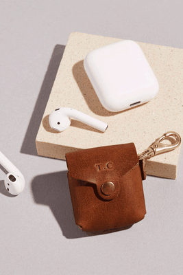 Personalised Leather Airpod Case from Man & Bear