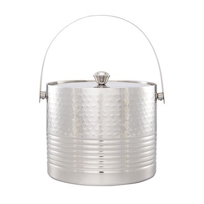 Hammered Ridge Stainless Steel Ice Bucket from John Lewis & Partners