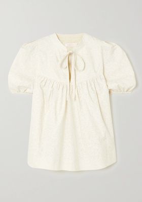 Floral-Print Cotton-Poplin Blouse from See By Chloe