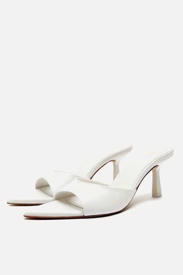 Leather Heeled Mules from Zara