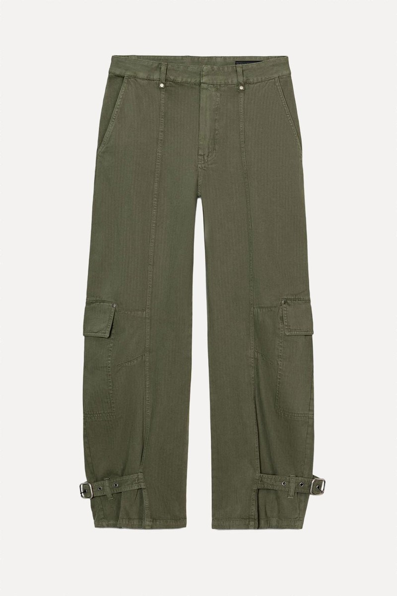 ZW Collection Barrel Cargo Trousers