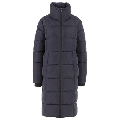 Navy Long Line Puffer Coat