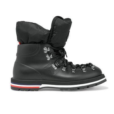 Inaya Shell-Trimmed Rubber Ankle Boots from Moncler