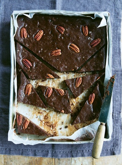 Pecan Studded Sweet Potato Brownies