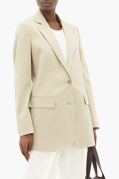 Mayfield Single-Breasted Linen-Blend Blazer from Joseph