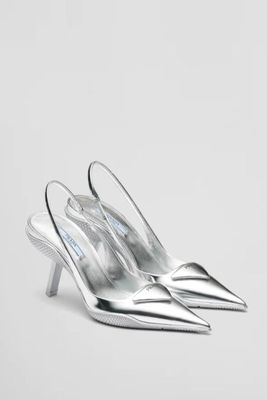 Slingback Heels Silver from Prada