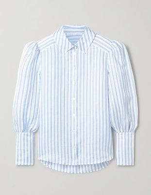 Ally Striped Linen, Silk & Modal-Blend Blouse, £310 | Veronica Beard