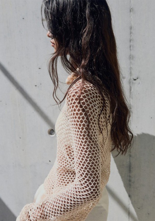 Long Sleeve Crochet Sweater