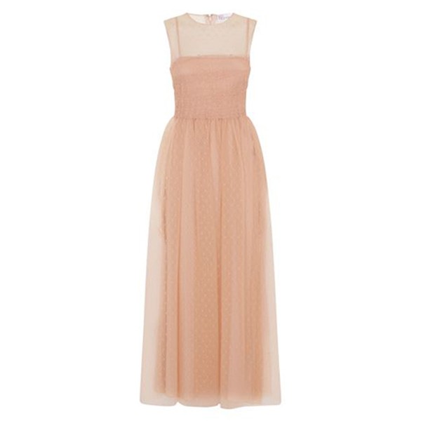 Spotted Tulle Midi Dress from Red Valentino