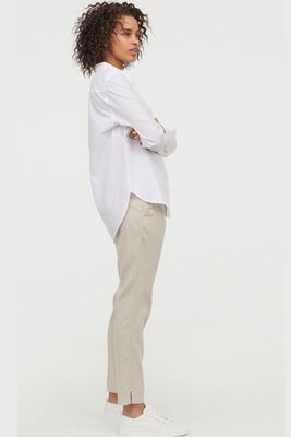 Linen Blend Cigarette Trousers from H&M