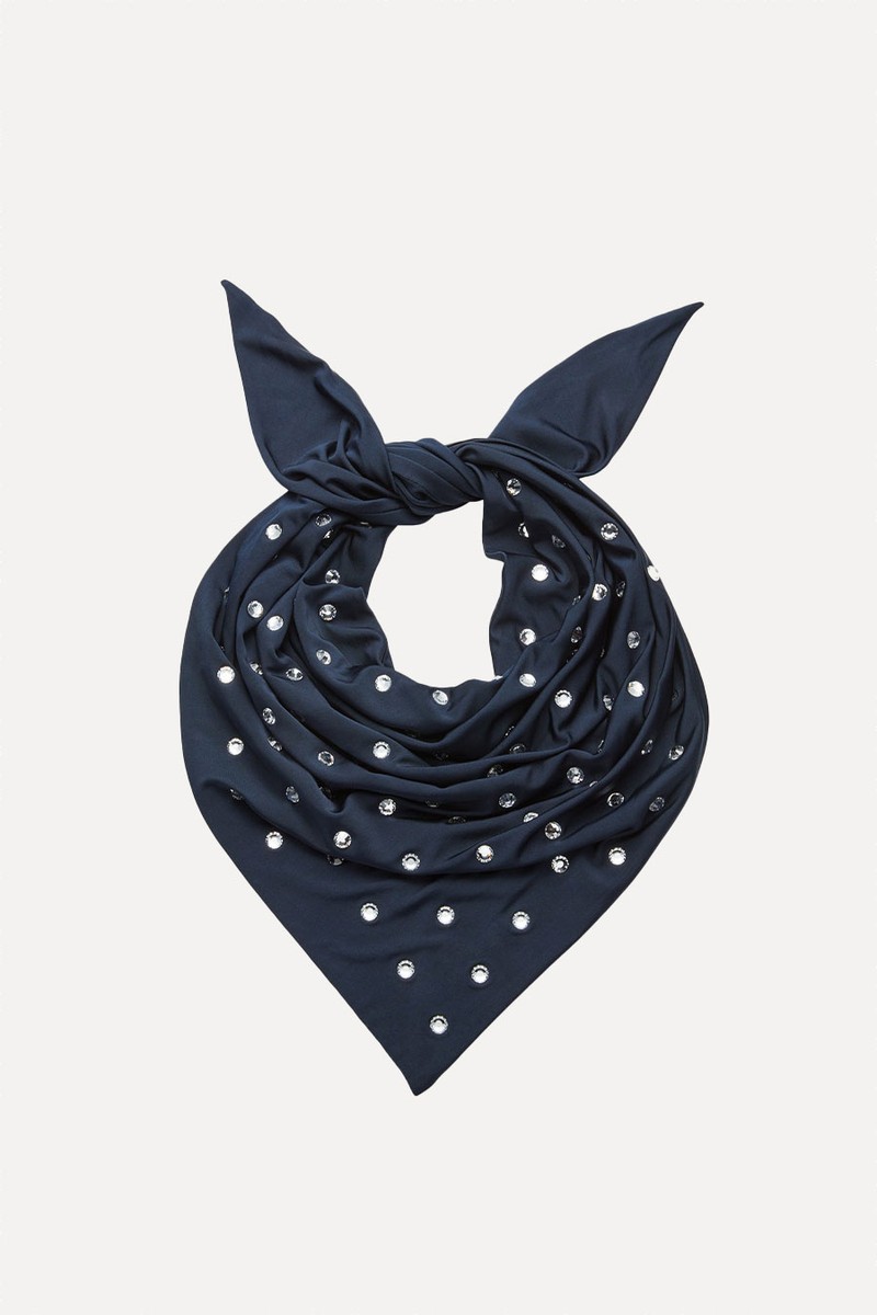 Crystal-Studded Triangle Bandana from Magda Butrym