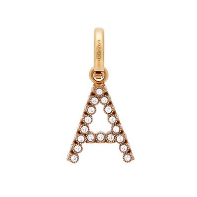 A Crystal-Embellished Letter Charm from Burberry